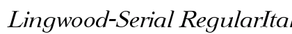 Lingwood-Serial RegularItalic font free download