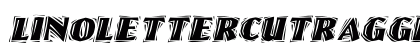 LinoLetterCutRagged Italic Preview