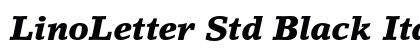 LinoLetter Std Black Italic font free download