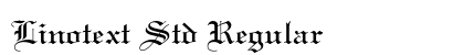Linotext Std Regular font free download