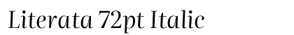 Literata 72pt Italic Preview