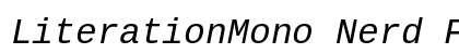 LiterationMono Nerd Font Mono Italic font free download