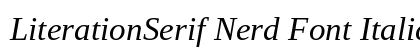 LiterationSerif Nerd Font Italic Preview