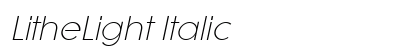 LitheLight Italic font free download