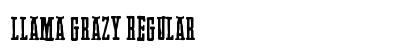 Llama Grazy Regular Font Preview