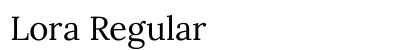 Lora Regular font free download