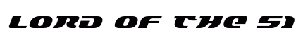 Lord of the Sith Expanded Italic Expanded Italic font free download