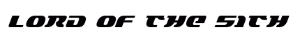 Lord of the Sith Italic Italic font free download
