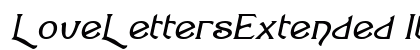 LoveLettersExtended Italic Font Preview