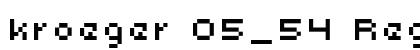 kroeger 05_54 Regular font free download