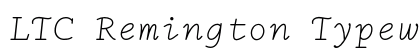 LTC Remington Typewriter Pro Italic font free download