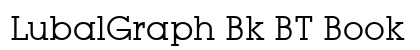 LubalGraph Bk BT Book font free download