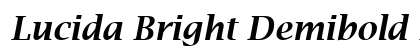Lucida Bright Demibold Italic Font Preview