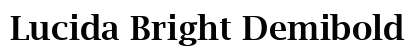 Lucida Bright Demibold Font Preview