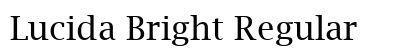 Lucida Bright Regular Font Preview