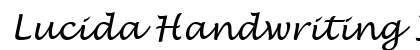 Lucida Handwriting Italic Preview