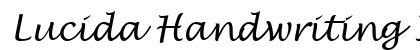 Lucida Handwriting Italic Preview