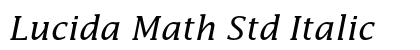 Lucida Math Std Italic font free download