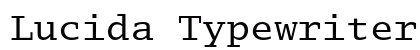 Lucida Typewriter Std Regular Preview