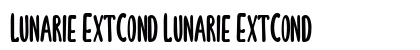 Lunarie ExtCond Lunarie ExtCond Font Preview
