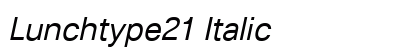 Lunchtype21 Italic Preview