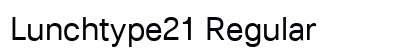 Lunchtype21 Regular font free download