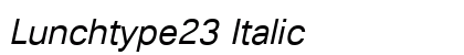 Lunchtype23 Italic Preview