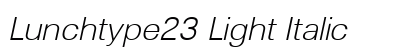 Lunchtype23 Light Italic font free download