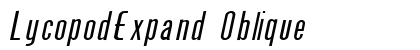 LycopodExpand Oblique font free download