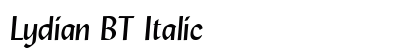 Lydian BT Italic Preview