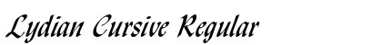 Lydian Cursive Regular font free download