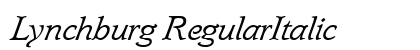 Lynchburg RegularItalic Preview