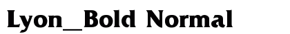 Lyon_Bold Normal font free download