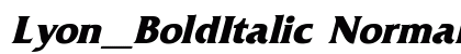 Lyon_BoldItalic Normal font free download