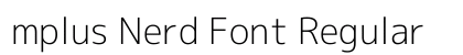 mplus Nerd Font Regular Preview