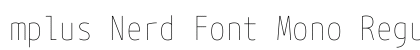 mplus Nerd Font Mono Regular Preview