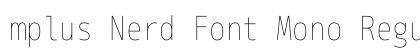 mplus Nerd Font Mono Regular Preview