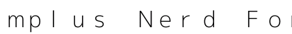 mplus Nerd Font Mono Regular Preview