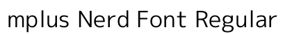 mplus Nerd Font Regular font free download