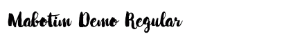 Mabotim Demo Regular (OpenType) Font Preview
