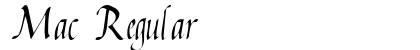 Mac Regular Font Preview