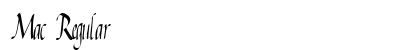 Mac Regular Font Preview