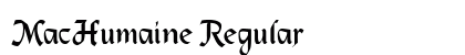 MacHumaine Regular Font Preview