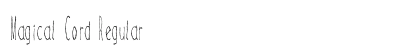 Magical Cord Regular Font Preview