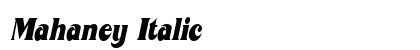 Mahaney Italic font free download