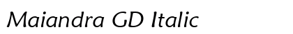 Maiandra GD Italic Font Preview