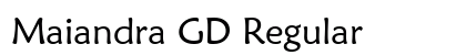 Maiandra GD Regular Font Preview