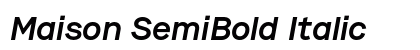 Maison SemiBold Italic font free download