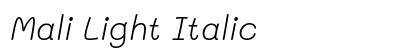 Mali Light Italic Preview