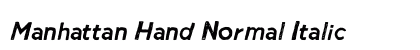Manhattan Hand Normal Italic Preview